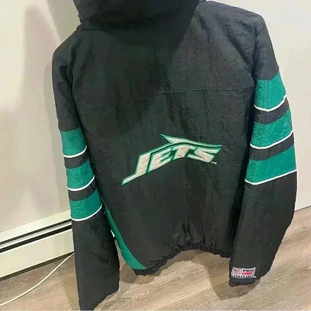Vintage 90s New York Jets Starter pullover jacket NFL Football Pro Line Official - Picture 6 of 13